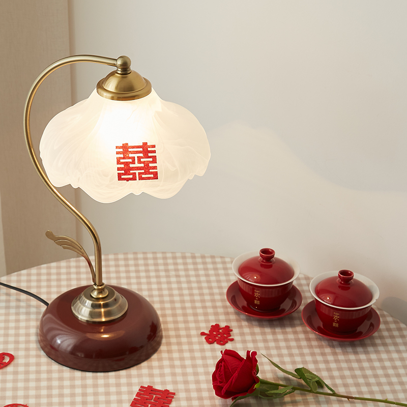 婚庆卧室床头灯现代简约美式复古