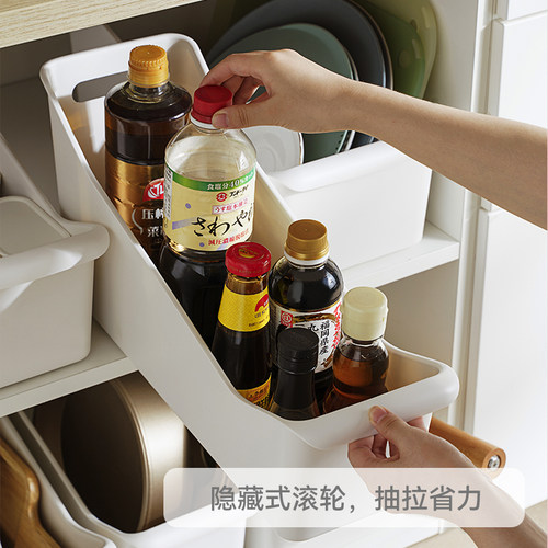 厨房收纳盒可放锅盖收纳筐