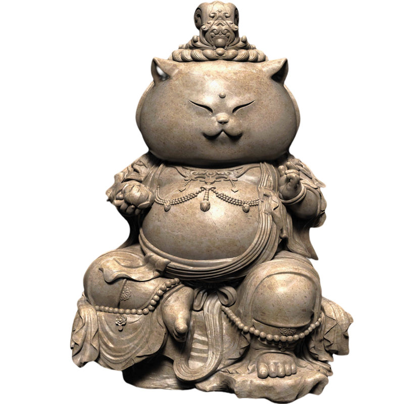 OGRM奧格瑞瑪作品：61節(jié)湯貝勒《一心稱名觀音自在》青銅紫銅擺件