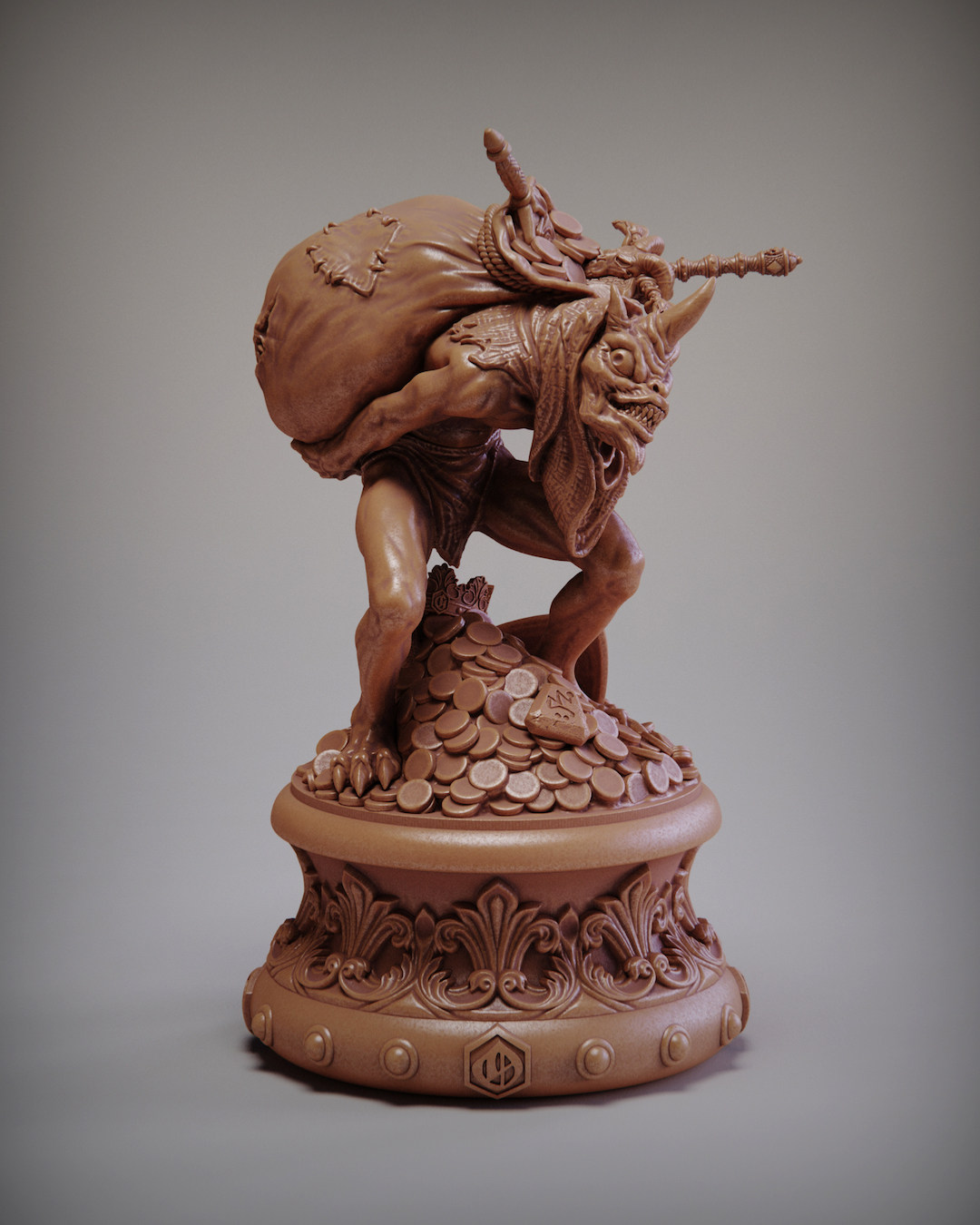 ogrm奥格瑞玛小哥布林goblin重制版精品铜雕青铜摆件游戏手办