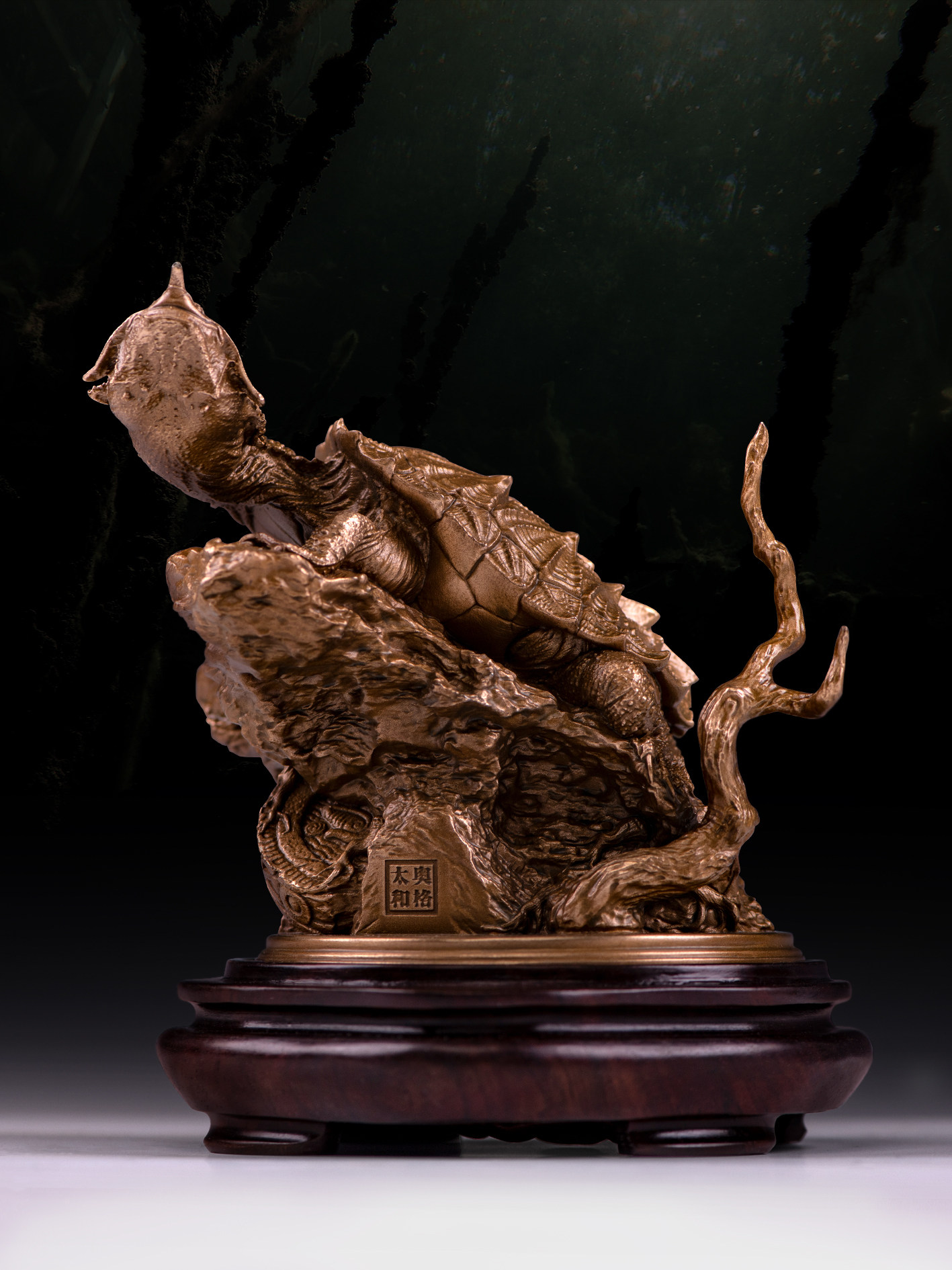 ogrm 《枯叶龟chelus fimbriata》超写实铜雕