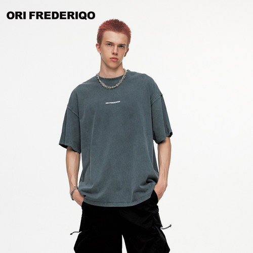 水洗做旧短袖Orifrederiqo