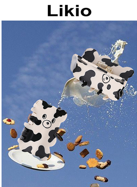 Likio 原创设计奶牛小熊发抓2023抓夹鲨鱼夹 顶夹可爱质感