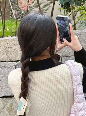 Likio 原创设计别惹小兔蝴蝶结发抓 兔年礼物 可爱抓夹发饰顶鲨鱼