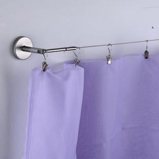 侧装 窗帘钢丝绳铁丝绳子挂道线简易隐形轨道顶装 飘窗遮阳隔帘