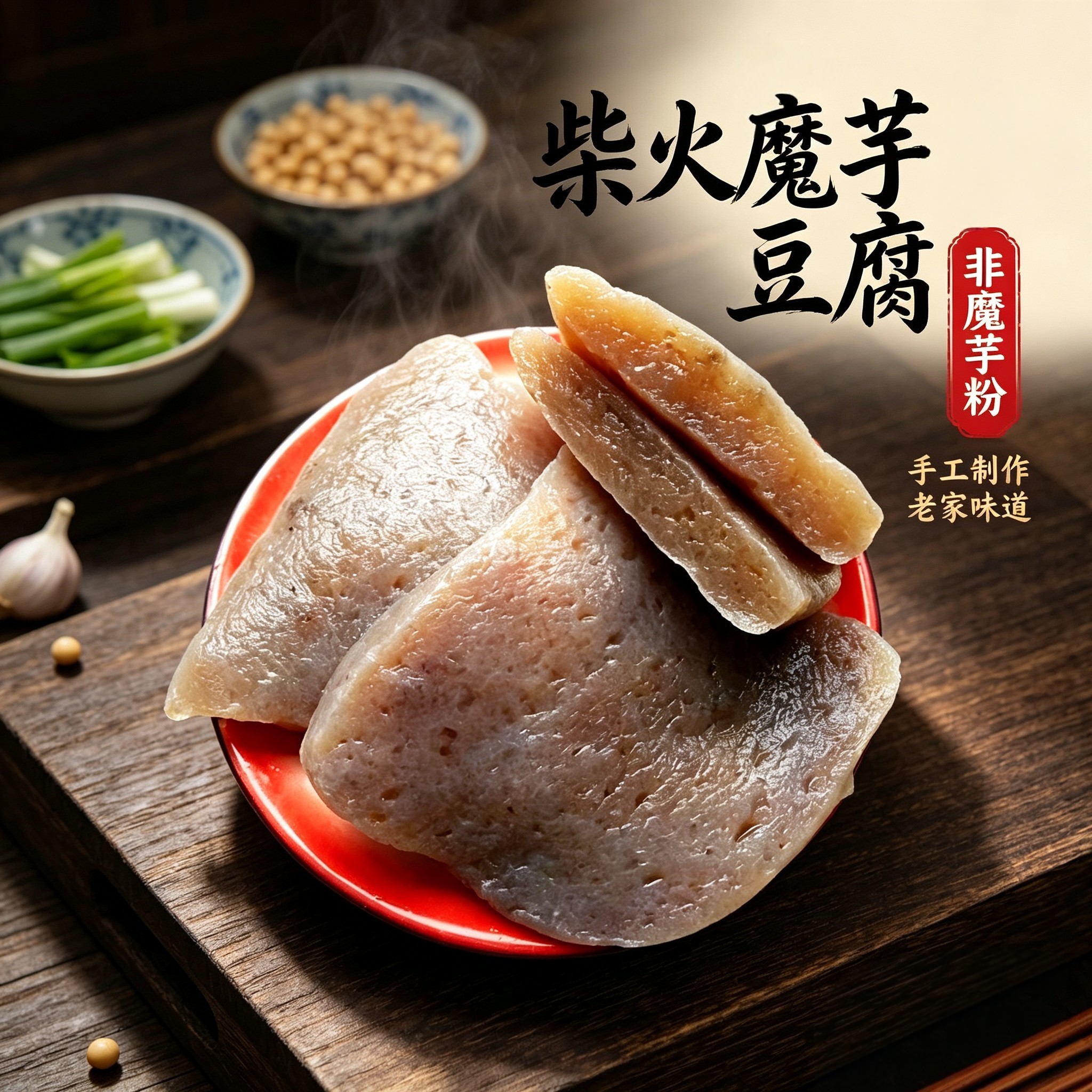 陕西陕南安康特产手工灰菜新鲜黑魔芋豆腐块四川贵州重庆串串