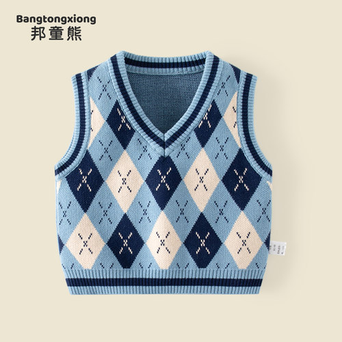 针织马甲宝宝背心春秋