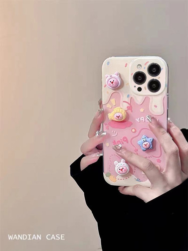 立体可爱公仔小海狸适用于小米15pro手机壳cc9全包13spro直边civi2/civi3直边13x青春14ultar小米11/10/9女款