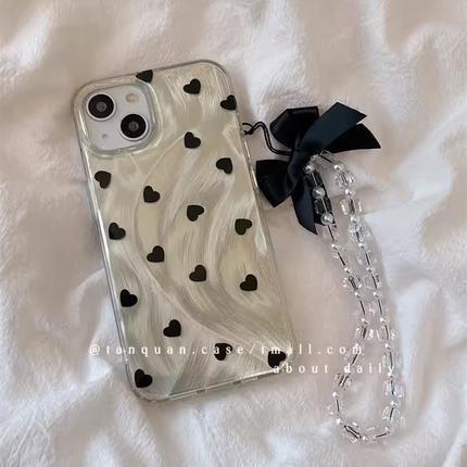 ins简约羽纱爱心链条适用于oppo Findx8/x7/x2手机壳k11x女k7x全包k9羽纱K12活力版创意findx6pro小众k9s女