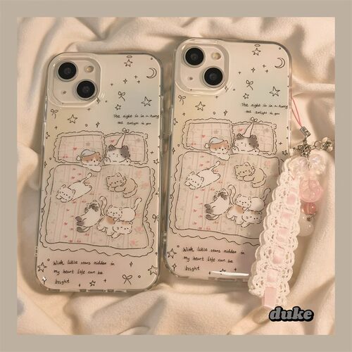 ins韩系可爱睡觉猫咪适用于vivo x200promini/x100s手机壳s20/19pro/18/17t/16女neo10/9pros/z9turbo白底IMD
