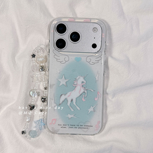 ZKAins风少女心独角兽适用于华为Mate80/70/60pro/50手机壳nova14pro/13/12/11/9华为P80ultra/70/60白底IMD