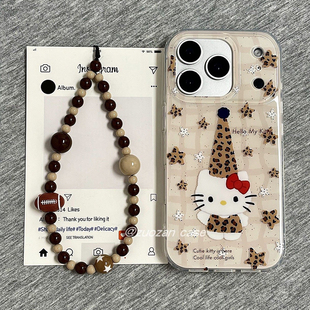 ZKAins韩风豹纹长帽小猫适用于华为Mate80/70/60pro/50手机壳nova14pro/13/12/11华为P80ultra/70/60白底IMD