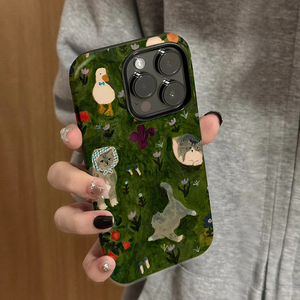 ZKA艺术油画小动物适用于小米15pro手机壳小米14ultra全包防摔小米12spro创意小米12X新女10s二合一卡通个性