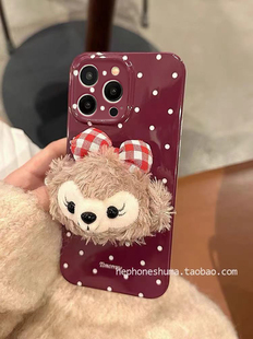 日韩毛绒雪莉菲林硬壳适用于oppo reno13pro/reno12/reno11手机壳Reno6/7se女r15标准reno5/4/3防摔r17手机套