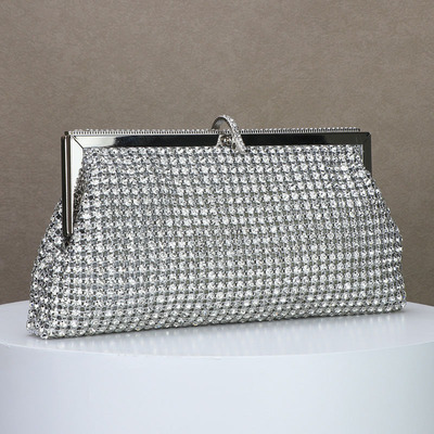 Purse Evening Handbags Women Clutch Inlay Rhinestone Bag New