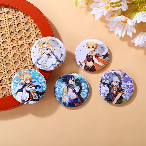 Badges Logo Customized Photo Cartoon DIY Metal Pin Gift