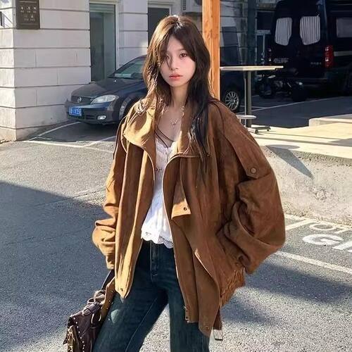 韩系夹克宽松外套女百搭上衣秋季