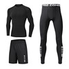 Quick dry breathable set for gym, long sleeve, 3 piece set