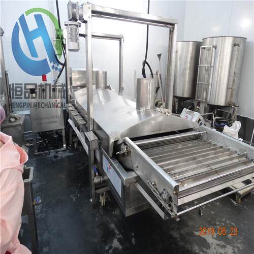 设备 全自动连续式豆腐串油炸机器 带刮渣兰花干油炸机设备
