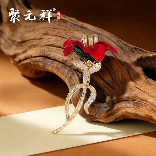 聚元祥广绣纯手工刺绣胸针