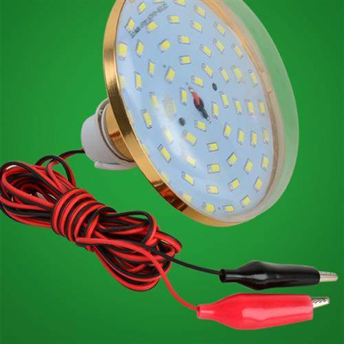 电瓶车专用LED灯泡夹子插头电动12V60V85V夜市球泡摆地摊照明节能