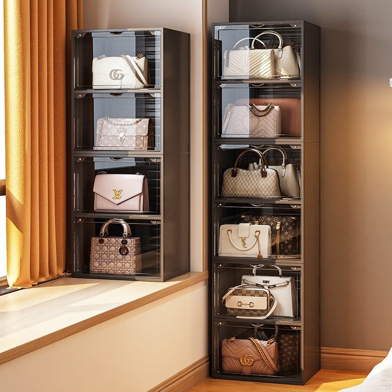 包包收纳神器家用存放衣柜防尘整理装透明展示盒卧室落地置物柜子,收纳整理,收纳挂袋,淘宝优惠券,粉丝福利购,淘宝优惠卷