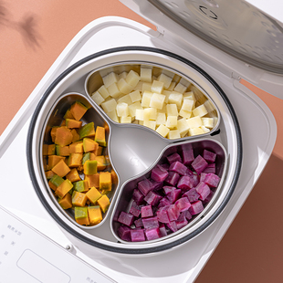 304不锈钢宝宝辅食蒸碗专用食品级盘子可蒸盘婴儿小蒸盒专用带盖