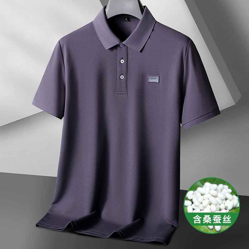 法国CherryKoko加大码男装莫代尔冰丝polo衫男士短袖T恤夏季肥