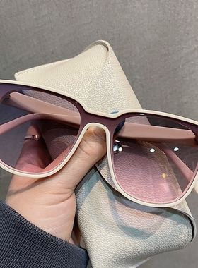 法国 Portney Bell 时尚显瘦圆形眼镜女大框防紫外线太阳镜墨镜男