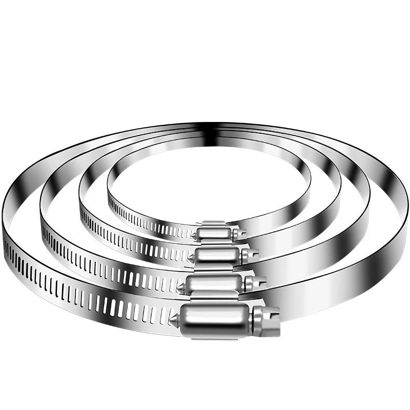 304不锈钢方形卡箍桥架抱箍光伏电缆喉箍线槽抱箍收紧箍固定卡扣