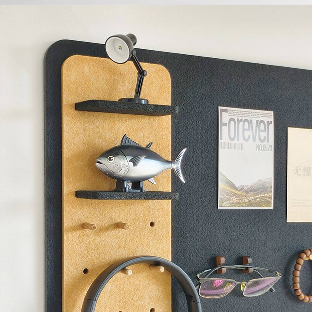 照免打毛毡展示架收板墙孔片71738面装饰墙置物宿架板色制纳层自