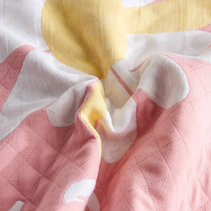 头枕人巾 套纯85162棉纱色简装约卡通粉盖巾一布对枕不防滑脱落单