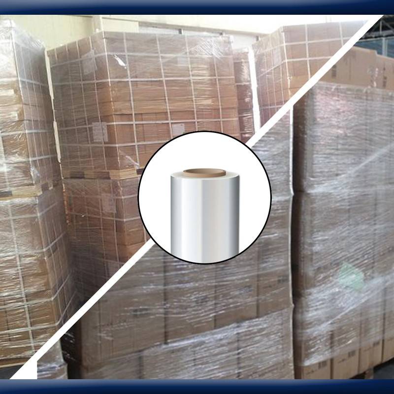 p卷拉伸膜缠工薄绕膜打明包膜包保装BFB保膜护透整大业鲜塑料e膜