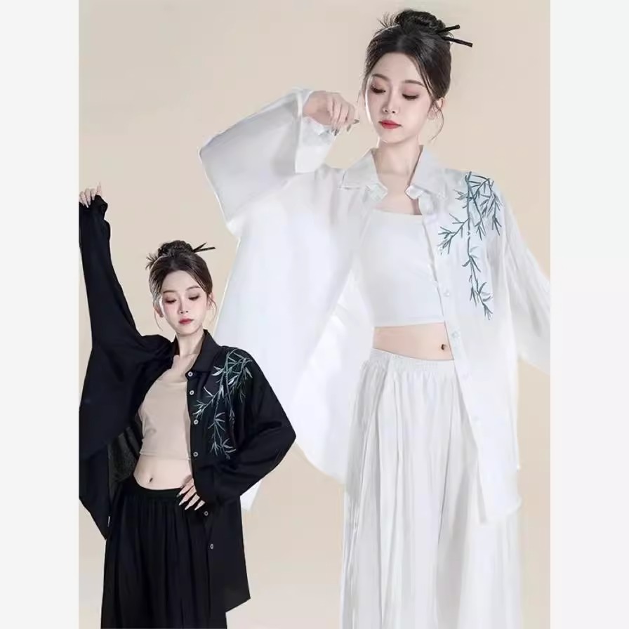 2025新款古典舞蹈服衬衫练功服