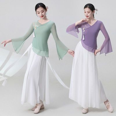 中国风仙气古典舞艺考身韵练功服