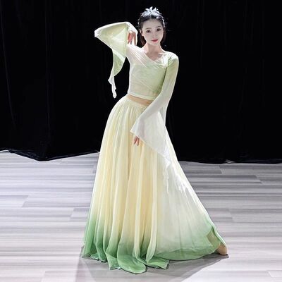 新款古典舞服装大摆裙仙气练功服