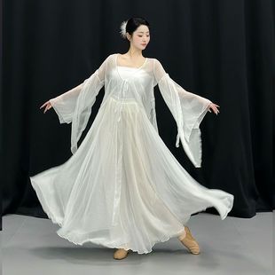 练功服舞蹈服套装 2025新款 古风白蛇古典舞演出服国风飘逸超仙大袖