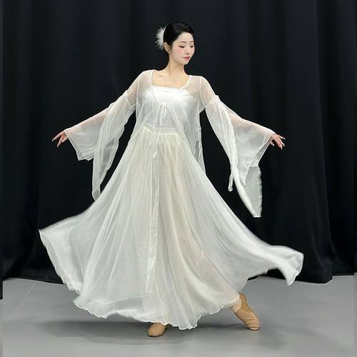 2025新款古风白蛇古典舞演出服