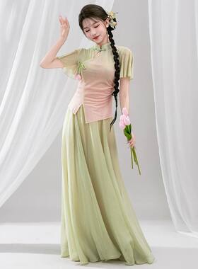 新款古典舞服新中式旗袍舞蹈服