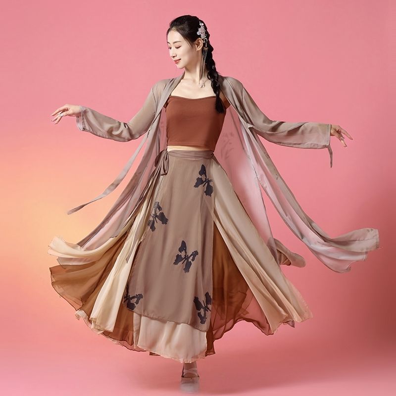 古典舞舞蹈服汉唐齐胸练功服套装