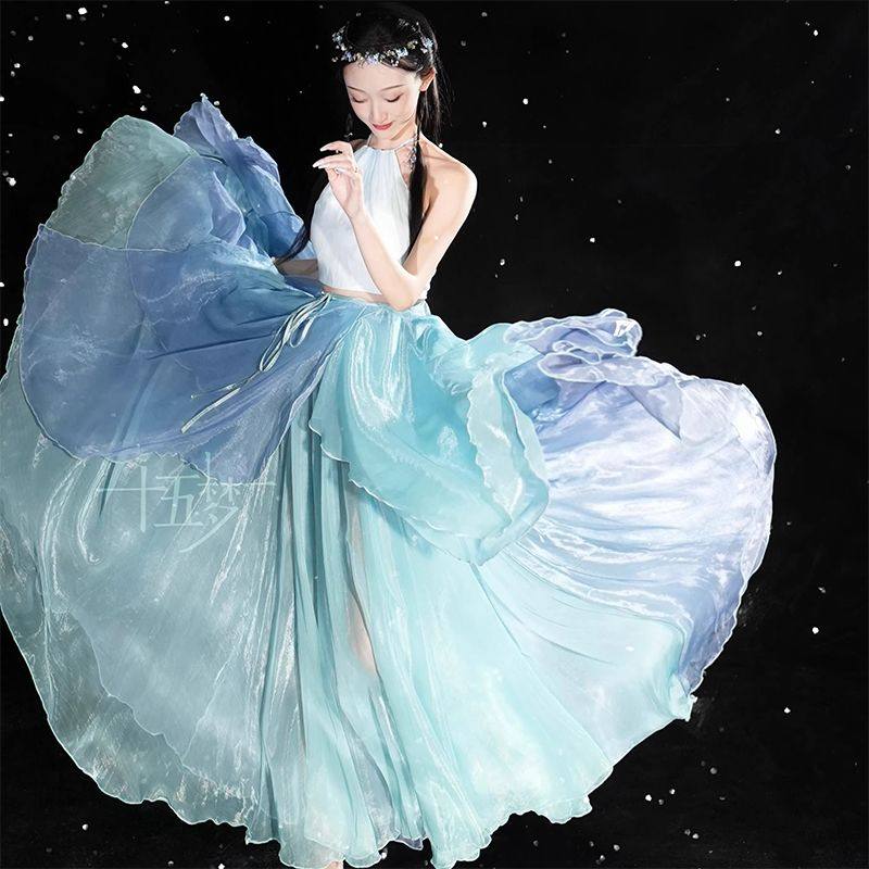 古典舞服装蝴蝶身韵渐变舞蹈服女