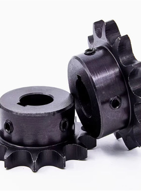 45钢4分链轮配08B链条成品孔工业齿轮10/12/13/14/15/16/17/18/20