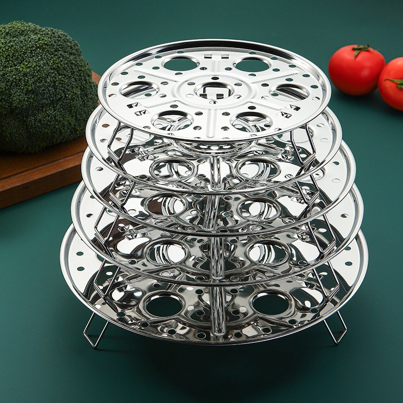 速发可拆子不锈钢蒸蛋架蒸盘加厚高脚蒸架厨房隔水蒸格蒸包卸馒头