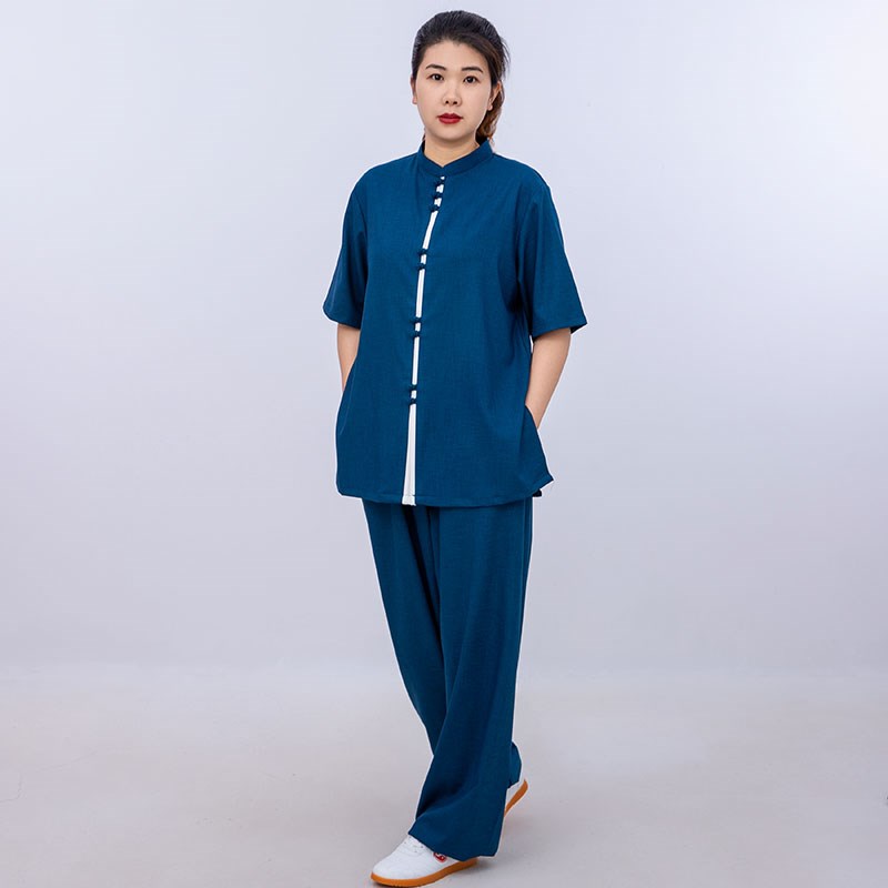 速发新款太演服国风士练功服武术极高端中老年人太极拳八段锦表男