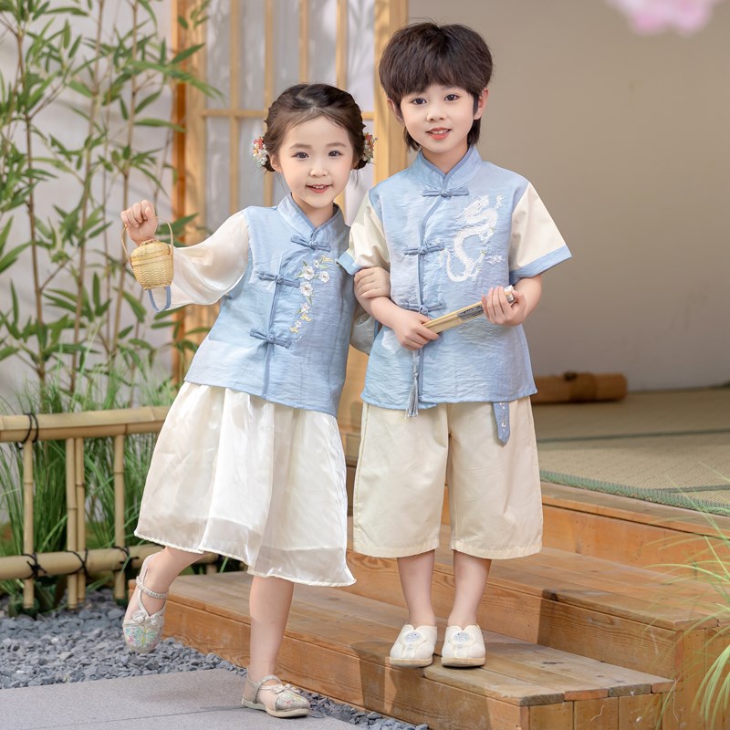 速发男 童2儿24中国风古装改良汉服套装0季幼夏园园服六一儿 童表