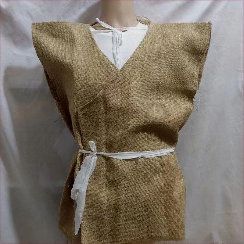 速发殡葬白事孝品麻事麻坎肩用服披麻戴孝丧服男白事丧衣丧葬用品