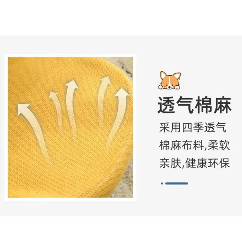 速发家布凳板换鞋用艺靠背小椅子客厅时尚创意宝宝矮凳儿童实木小