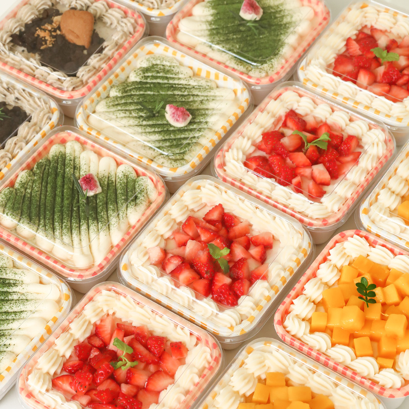 速发提拉米苏野子蛋次便当西点甜品包装盒盒餐一糕性烘焙打包盒