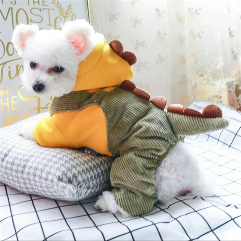 速发衣加秋冬款服厚保暖四脚衣泰迪比犬博美防寒小型幼熊服饰