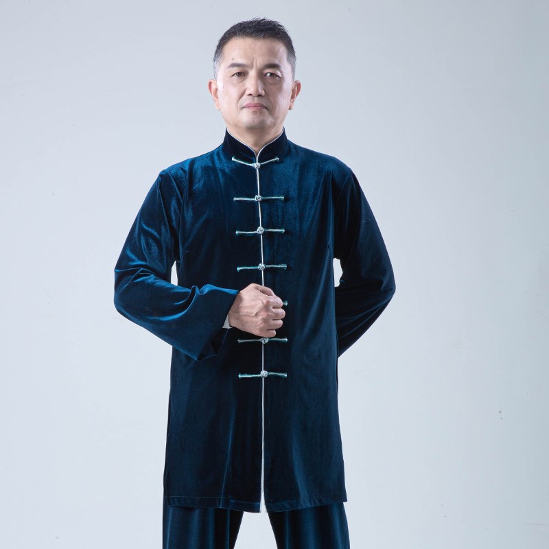 速发南韩绒太极加练功服男新款春冬服厚冬天服装秋秋太极